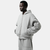 HOODED JERSEY BOMBER
