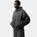 HOODED JERSEY BOMBER
