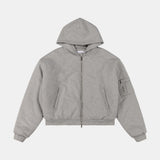 HOODED JERSEY BOMBER