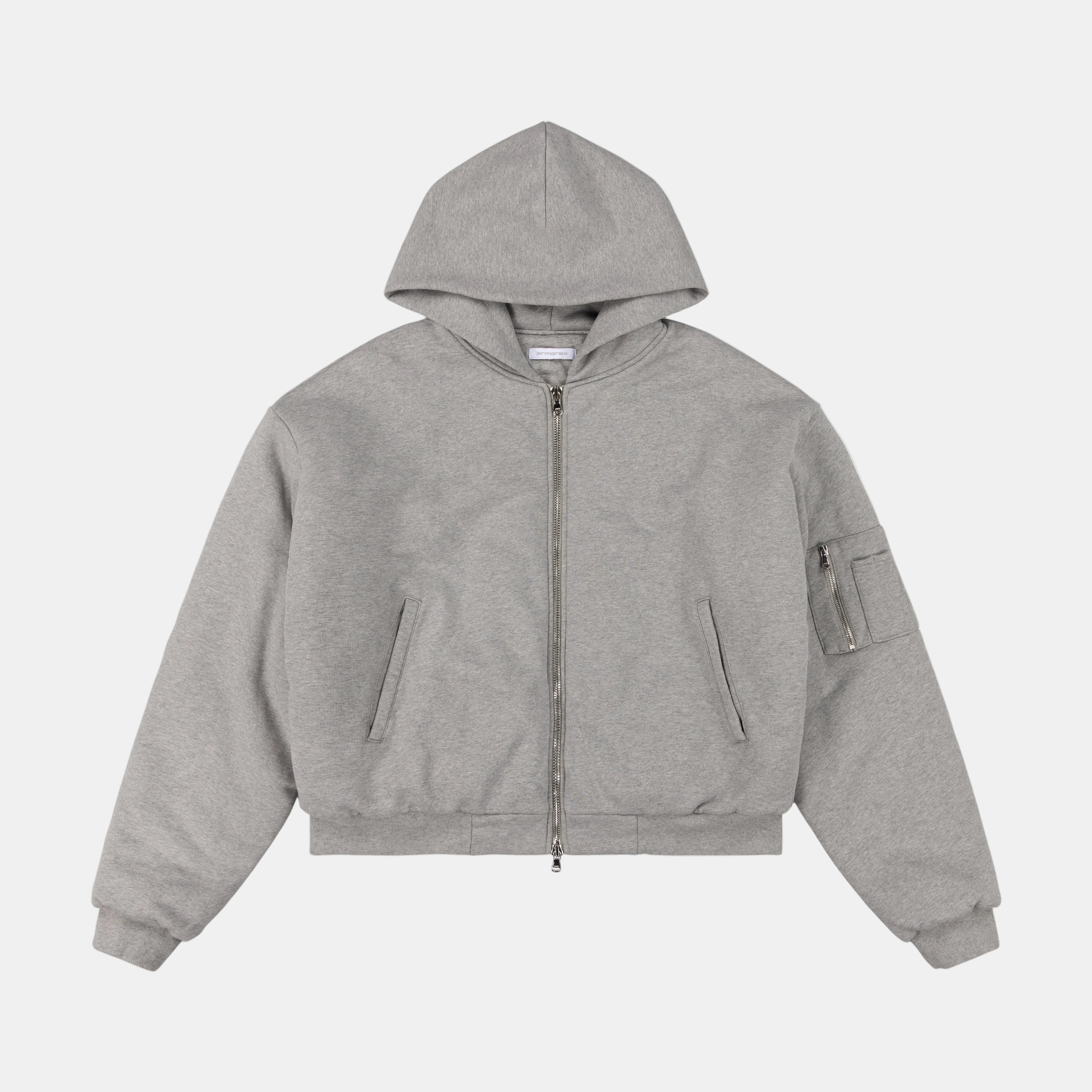 HOODED JERSEY BOMBER