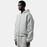 HOODED JERSEY BOMBER